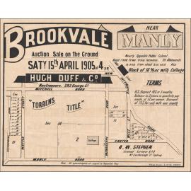 Brookvale near Manly, 1905: Subdivision Plan