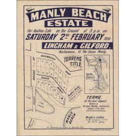 Manly Beach Estate, Manly, 1924: Subdivision Plan