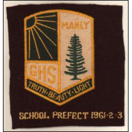 Manly Girls High, Freshwater,  Prefect Badge