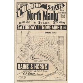 Corrie Estate, North Manly, 1913: Subdivision Plan