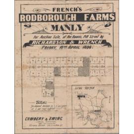 French's Rodborough Farms, Manly, 1886: Subdivision Plan