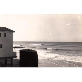 Storm damage at North Steyne Surf Life Saving Club, Manly, 1950