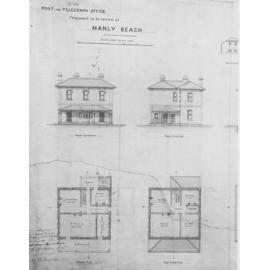 Original Plans for Manly Post Office, Manly, c1881