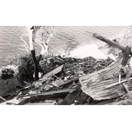 Adams property landslip, Seaforth Crescent, Seaforth, 30 August 1956