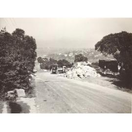 Excavation continues in Beatrice Street, Balgowlah Heights, May 1951