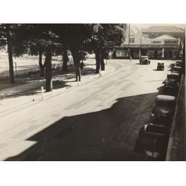 Belgrave Street, Library signage, Manly, 3rd September 1946