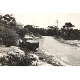 Bower Street, with parked trucks, Manly, September 1955