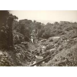 Bower Street contrsuctions works continue with 27 inch pipeline, Manly, Aug 1950