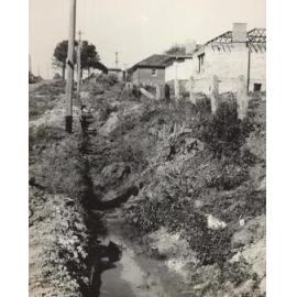 Brook Road drain in September 1948, Seaforth