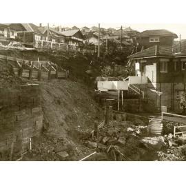 Collapsed wall Lauderdale Avenue, Fairlight, 9th June 1934