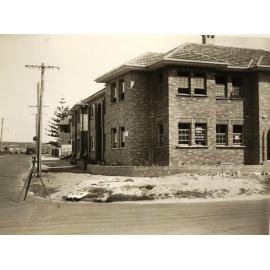 Collingwood Street corner North Steyne, with surveyor's gear, Manly, 25th February 1936