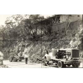 Castle Circuit, Lot 20 rock cut excavation work continues with workcrews, Seaforth, 10th May 1963