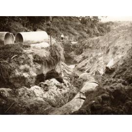 Clontarf drainage and pipes, Clontarf, 27th October 1950