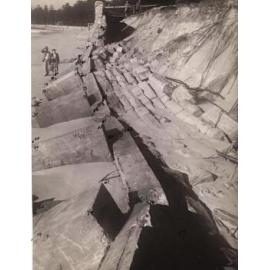 Collapsed sea wall north of Carlton Street, Manly, 28th June 1950