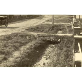 Drain Clifford Avenue near Woods Parade, Fairlight, c1928