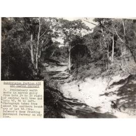 Earth work in gully at Castle Circuit, Seaforth, 27th September 1960
