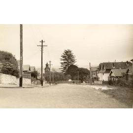 Fairy Bower Road, with horse and cart, Manly, 29th July 1935