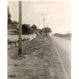 Frenchs Forest Road from Brook Road, Seaforth, 1954