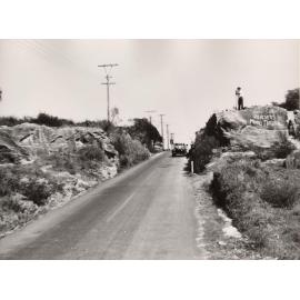 Frenchs Forest Road, Jersey Dairy advertisement, Seaforth, 7th October 1949