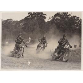 Motorcycle racing at 'Boomerang Farm' in Frenchs Forest.