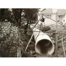 New Street pipeline, Balgowlah, on May 1950