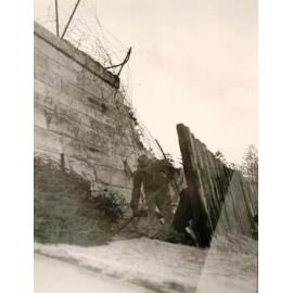 North Steyne seawall barbed wire, Manly, 4th June 1943