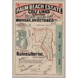 Palm Beach Estate Golf Links, Palm Beach, 1922: Subdivision plan