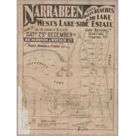West's Lake-Side Estate, Narrabeen, 1911: Subdivision Plan