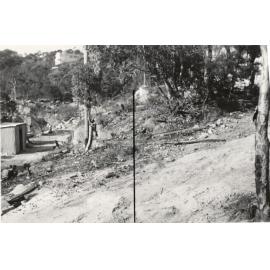 Peronne Avenue roadworks and work shed, Clontarf,  1956