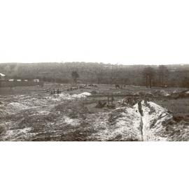 Phillip Avenue worksite, work crew digging trench, Seaforth, 24th July 1947