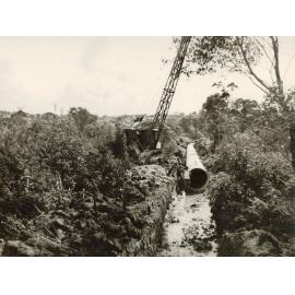 Pipe north of Hilder Road, Balgowlah Heights, September 1950