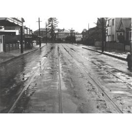 Pittwater Road showing tramways, Manly, 1941