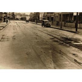 Pittwater Road shops and tramways, Manly, 20th October 1941