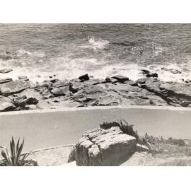 Rocks, South Steyne, at high tide, Manly, 23rd February 1940