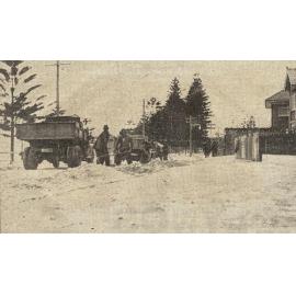 Sand blown onto North Steyne, Manly, 1929