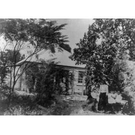Eucalyptus cottage soon after it was built in 1875 at end of Robert Ave, North Manly 