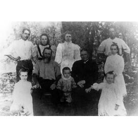 William Francis Parker and his family, at Brooklands, Cross Street, Brookvale 1897