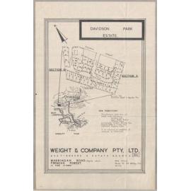 Davidson Park Estate, Forestville, 1960: Subdivision Plan