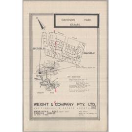 Davidson Park Estate, Forestville: Subdivision Plan 1960