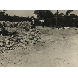 Amiens Road worksite with construction continuing, Clontarf, 1937 