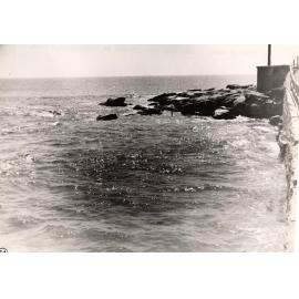 South Steyne rocks high tide, Manly, 23rd February 1940
