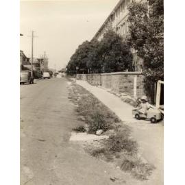 Stuart Avenue outside Gocher Court, Manly, late 1953