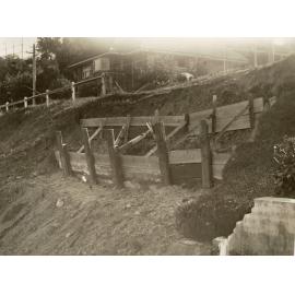 Wall collapse at Lauderdale Avenue, Fairlight, 9th June 1934