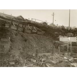 Wall collapse, Lauderdale Avenue, Fairlight, 9th June 1934