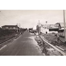 Wanganella Street showing Wanganella Butcher's, Balgowlah, May 1950