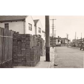 Whistler Street, footpath obstruction, Manly, c1940s