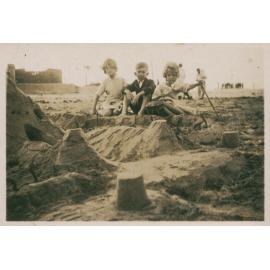 Building Sand Castles at Dee Why Beach 1920s