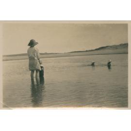 Members of the Fletcher Family at Curl Curl Lagoon, 1924