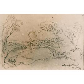 Panoramic view facing north over Manly Beach, Manly, 1859