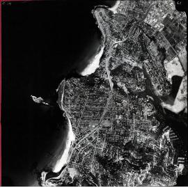 Aerial photograph of Newport Beach, Bungan Beach, Newport, 1972
